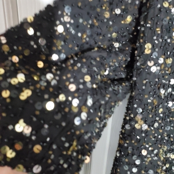 SCALA Vintage Sparkly Top with Shoulder Pads - Picture 9 of 15